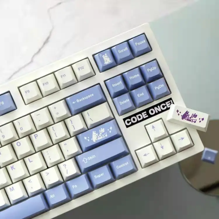 126 Keys/set PBT Dye Subbed Keycap For MX Switch Mechanical Keyboard Tuzi Theme Key Caps Cherry Profile Keycaps