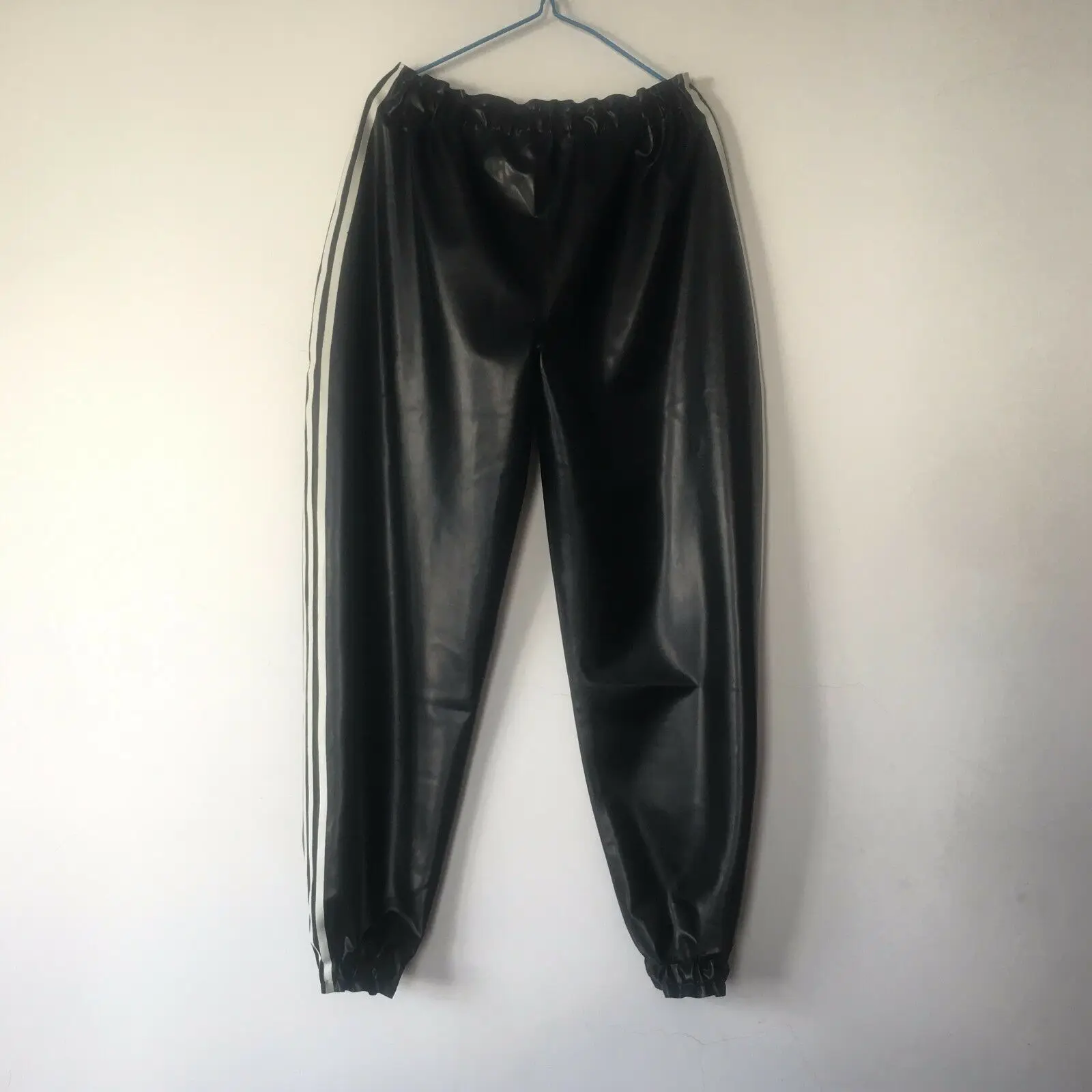 

Gummi Latex Man Pants 100% Rubber Sexy Black Loose Pants Male Legging Clubwear