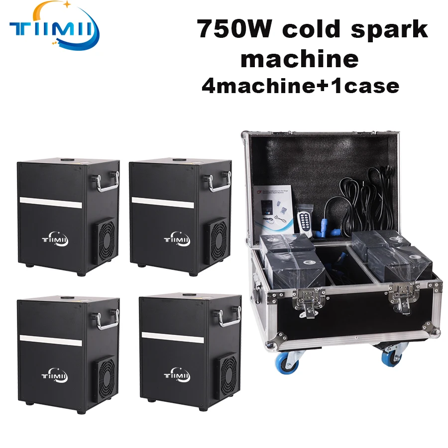 

Cold Sparks Machine With Flycase 750w Firework Machine DMX Remote Control Sparking Spark Machine For Wedding Stage Ti Powder