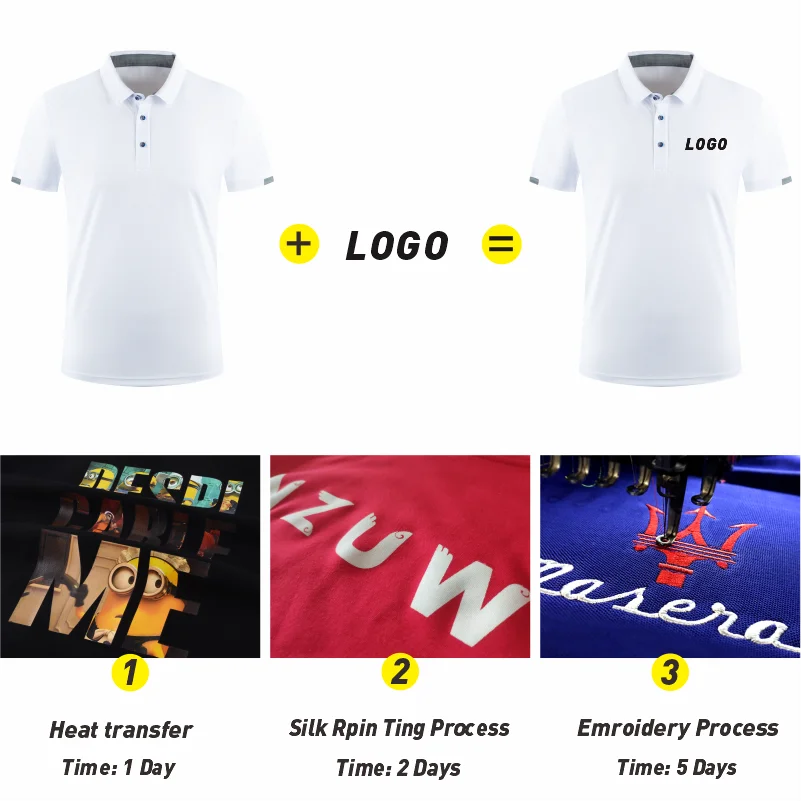 Camisa polo de secagem rápida de verão logotipo de impressão personalizada camisas de golfe grupo individual personalizado bordado logotipo polo camisetas topo