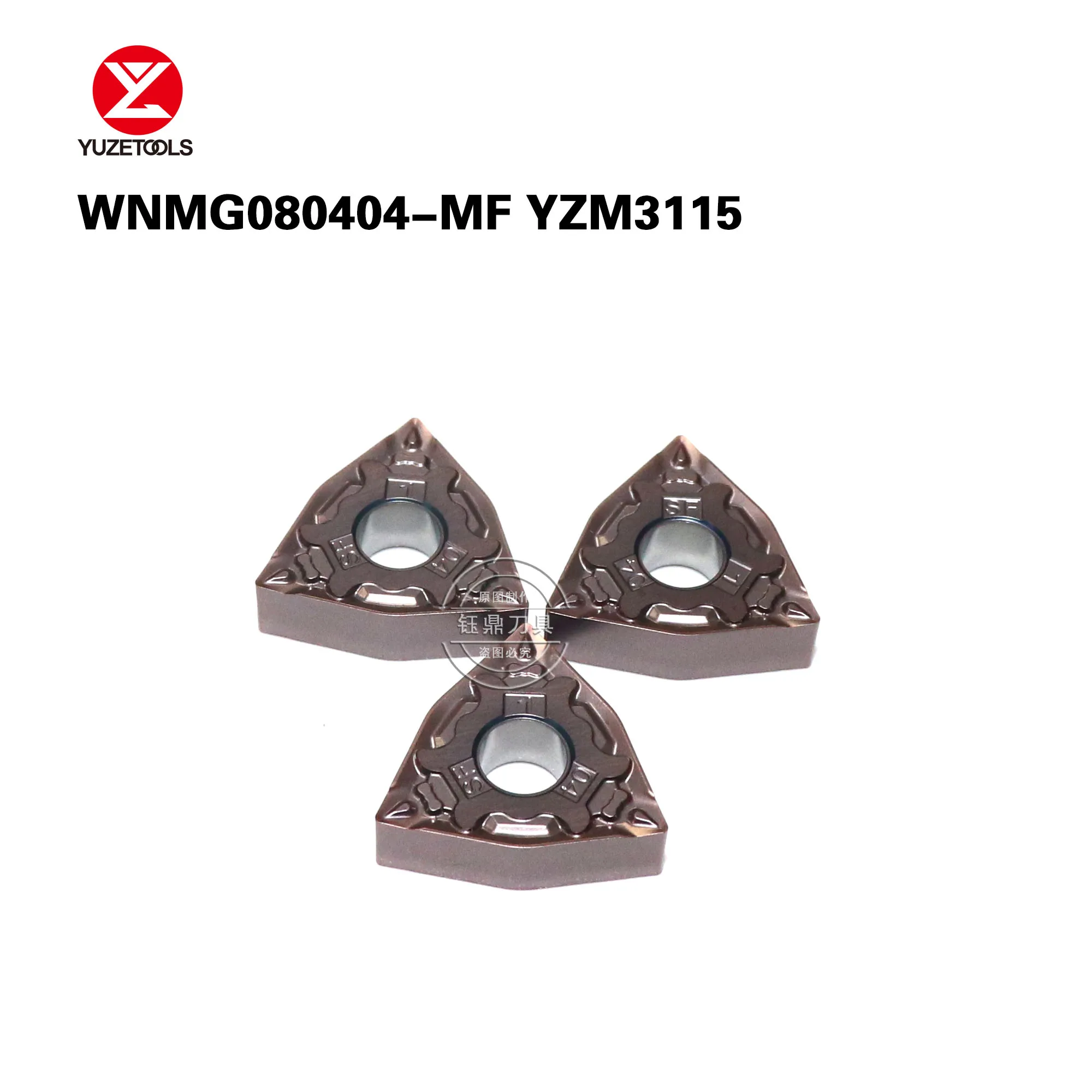 10pcs WNMG060404MF YZM3115 CNC Turning Lathe Finish Stainless Steel Processing Machining Cutter Tungsten Carbide Inserts