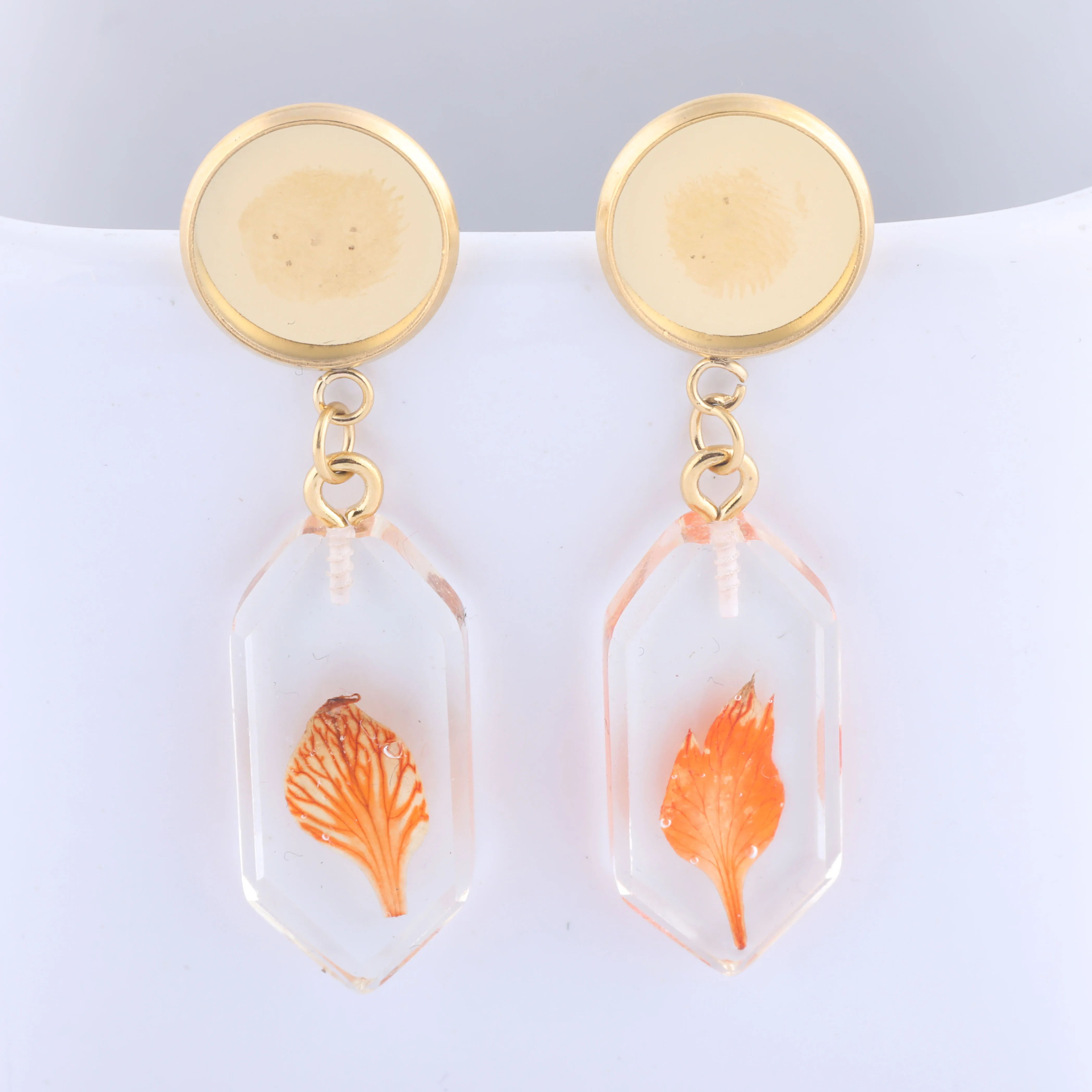 

10pcs Fit 12mm Cabochon Earring Stud Base Settings With Dried Flower Charms Diy Bezel Blanks For Jewelry Making Supplies