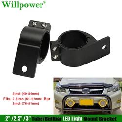 Car 49-81mm Bull Bar LED Driving Fog Lamp Headlight UHF Mount Bracket Clamps SUV 4x4 Truck Off Road Bumper Work Light Bar Holder