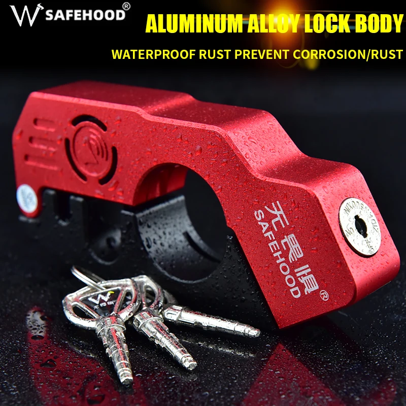 Alarm Lock Intelligent Controllable Alarm Motorcycle Grip Lock CNC Safety Lock Car Handle Lock Brake Lever Lock Motorcycle Lock