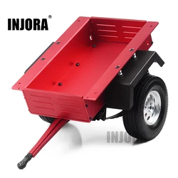 INJORA Metal Leaf Spring Trailer Car for 1/10 Scale RC Crawler Car Axial SCX10 90046 TRX4 TRX6 Tamiya Redcat