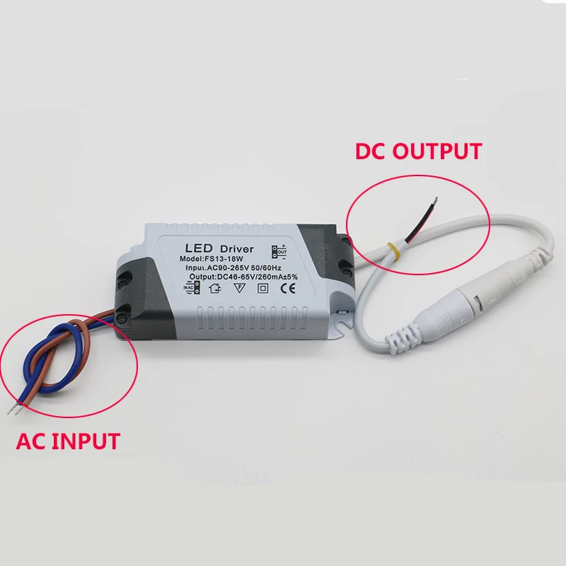 DALCAN LED Power Supply 1W-24W 280mA Driver Adapter With SM Or DC Plug  AC90-265V Lighting Transformer For LED Panel Light