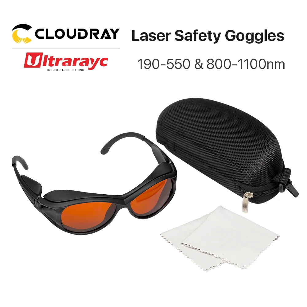 Ultrarayc UV & Green Laser Safety Goggles Small Size Type A 190-550nm & 800-1100nm Shield Protective Glasses Protection Eyewear