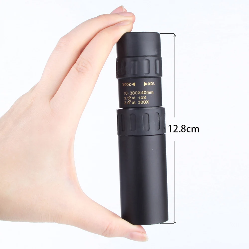 Super 4K 10-300X40Mm Monocular Telescope Telephoto Zoom Portable Monocular Telescope W/tripod + Clip for Outdoor Sport