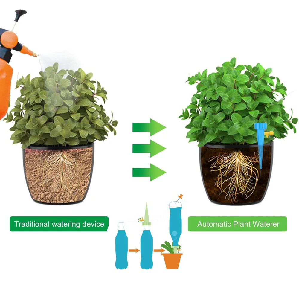 Automatisches Tropf bewässerungs werkzeug 3/6/12/18pcs Spike Plant Garden Blumen bewässerungs set einstellbares Wasser Selbst wasser gerät