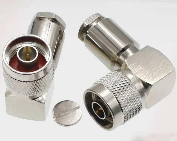 N Male Right Angle 90 Degree Connector Solder Clamp For RG58 RG400 LMR195/RG6 LMR300/ RG8 LMR400 7D-FB Cable RF Coaxial Adapters