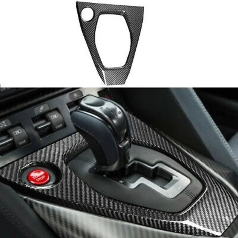 

DRY CARBON FIBER CAR GEAR SHIFT PANEL CONSOLE COVER FOR NISSAN R35 GTR GT-R 2017-UP