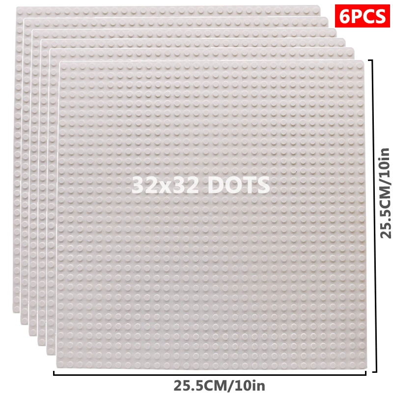 6 stks/set Bodemplaat 32*32 32*16 Studs Klassieke Figuren Bouwstenen Platen Bricks Grondplaat Blokken Kinderen speelgoed Voor Kid Geschenken
