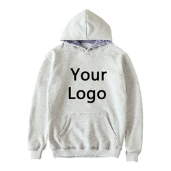 Pure Cotton Hoodie Custom DIY Text Logo High Quality Tees Customized Sweatshirt Couple Clothing Good Friend Birthday Gift