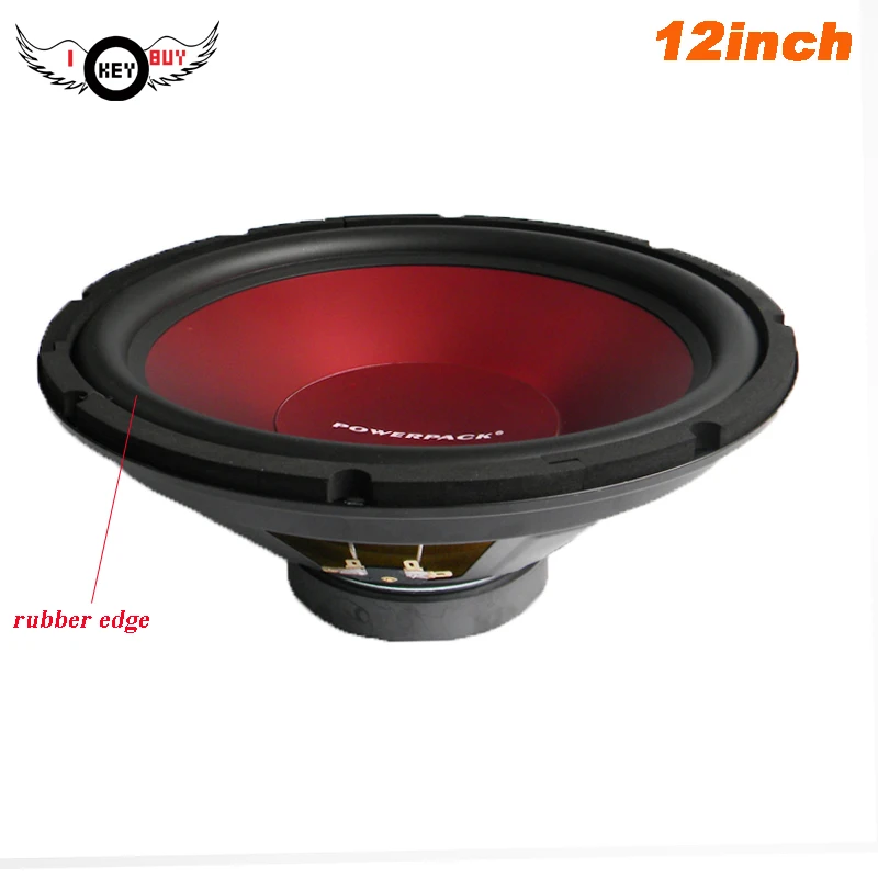 1PC 12 Zoll 600w 4 ohm Auto Auto Rot Audio Subwoofer Bass Lautsprecher Injektion Kegel Lautsprecher Universal auto-Styling Woofer