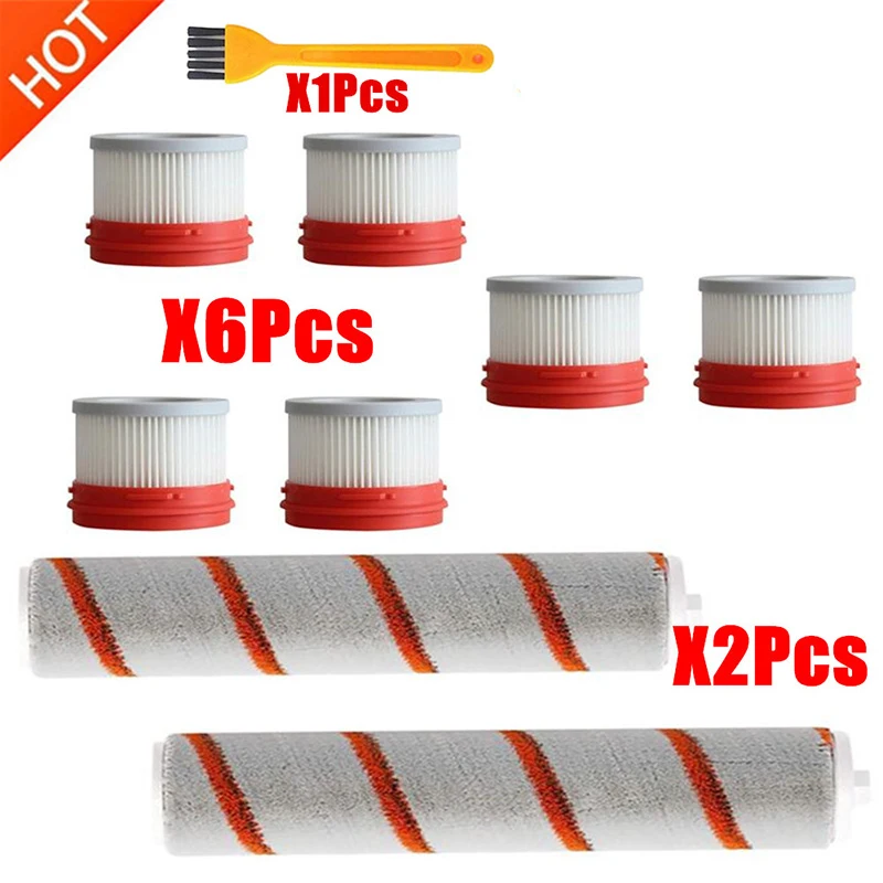 HEPA 필터 샤오미 드리미 V9 V9B V10 무선 휴대용 진공 청소기 액세서리, 롤러 브러시 부품 키트 물 세척 가능 재사용
