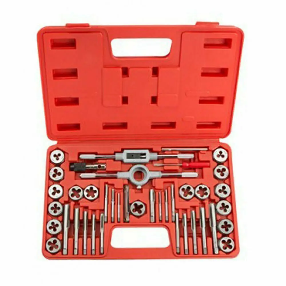 Heavy Duty 40PC Metric Tap Wrench And Die Thread Cutter Set M3-M12 in Case