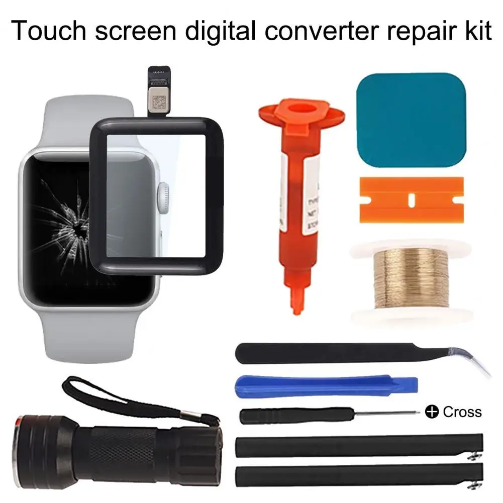 

Screen repair kit for Apple Watch Series 2/3/4/5/6 38mm 42mm 40mm 44mm front UV glue screen repair kit glass replacement kit