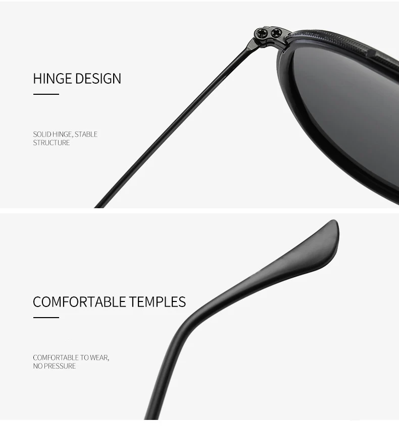 WHOCUTIE Mode Retro Runde Sonnenbrille Polarisierte Frauen 2025, Marke Design Spiegel Objektiv Kreis Rahmen Sonnenbrille Cool 3647 Shades – Detail 20