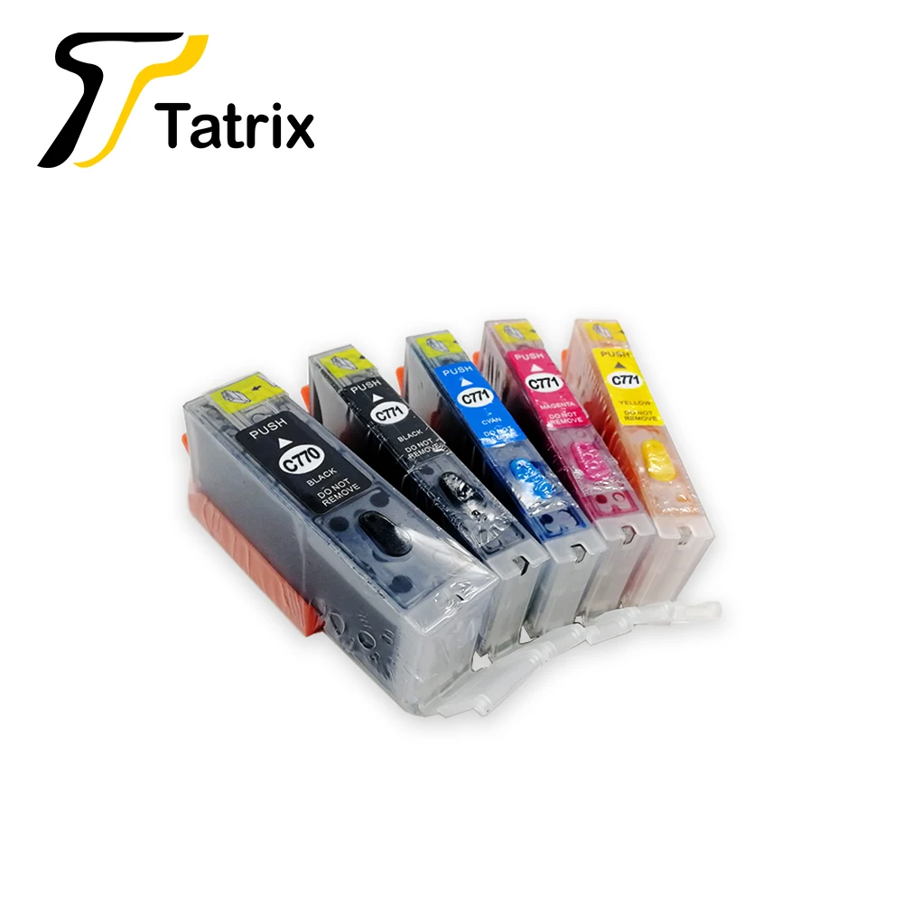 Tatrix For Canon PGI470 CLI471XL PGI470 CLI471 Refillable Ink cartridge For Canon PIXMA MG5740 MG6840 MG7740 Printer