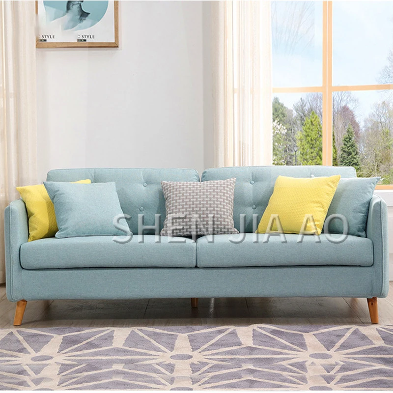 1PC Single Position Modern Fabric Sofa Apartment Living Room Leisure Nordic Style Sofa Single Combination Cotton Material Sofa