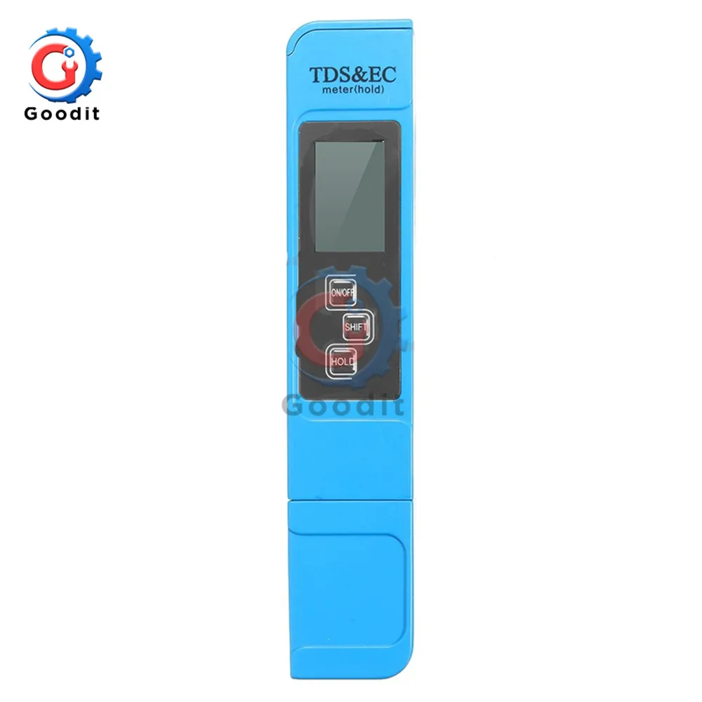TDS&EC Tester TDS/Temp/EC Meter 0-9990ppm Conductivity Detector Water Quality Monitor Purity Measure Tool for Pool 3 In1