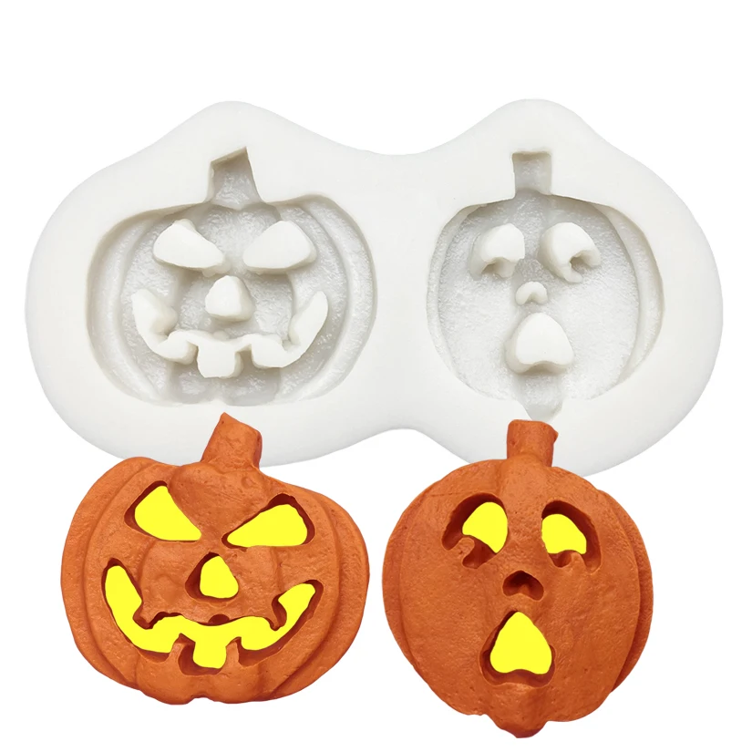 Halloween Jack-O'-Lantern Silicone Cake Baking Mold Sugarcraft Chocolate Cupcake Resin Tools Fondant Decorating Tools