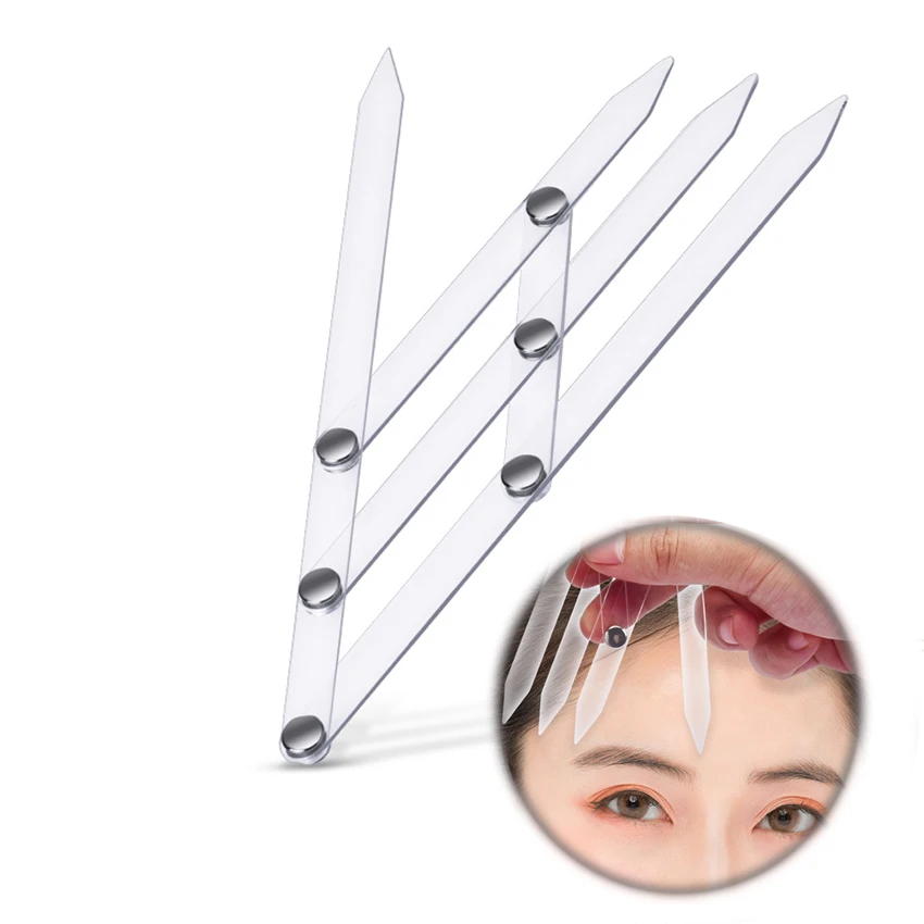 Eyebrow Rulers 1pcs Acrylic Permanent Makeup Ruler Eyebrow Shaping Stencil Tools Ratio Divider Ruler