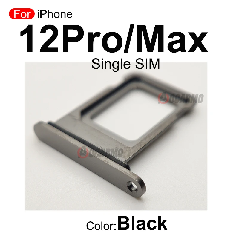 Peça de substituição do slot do cartão SIM único para iPhone 12 Pro Max e 12PRO, bandeja Dual SIM