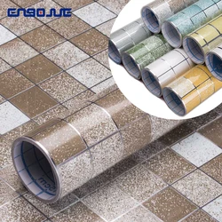 Carta da parati impermeabile per piastrelle bagno pellicola in foglio di alluminio mosaico autoadesivo cucina adesivi murali ad alta temperatura a prova di olio
