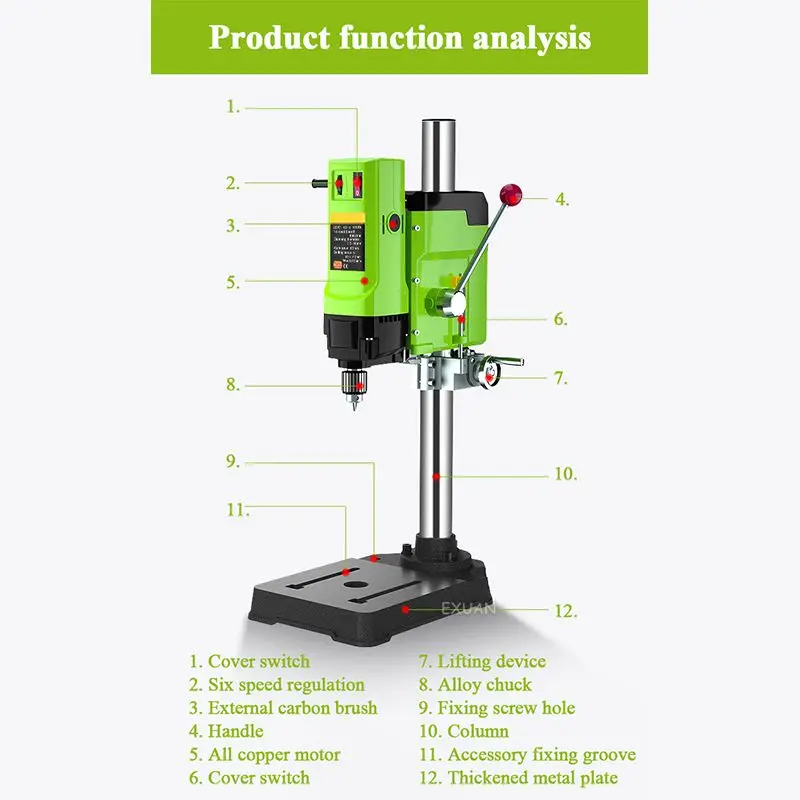 Micro Drilling Machine Milling Machine Multifunctional High-power Tool 220V Drilling Machine Micro Multifunctional Bead Tool