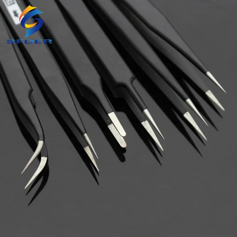 Nhật Bản Tê Giác TS-00 TS-2A TS-3C TS-7A TS-SA TS-SS ESD Nhíp Tay Cao Cấp Siêu Cứng Sắc Nét Kìm Cộng Lực Cho Việc Sửa Chữa Đồng Hồ