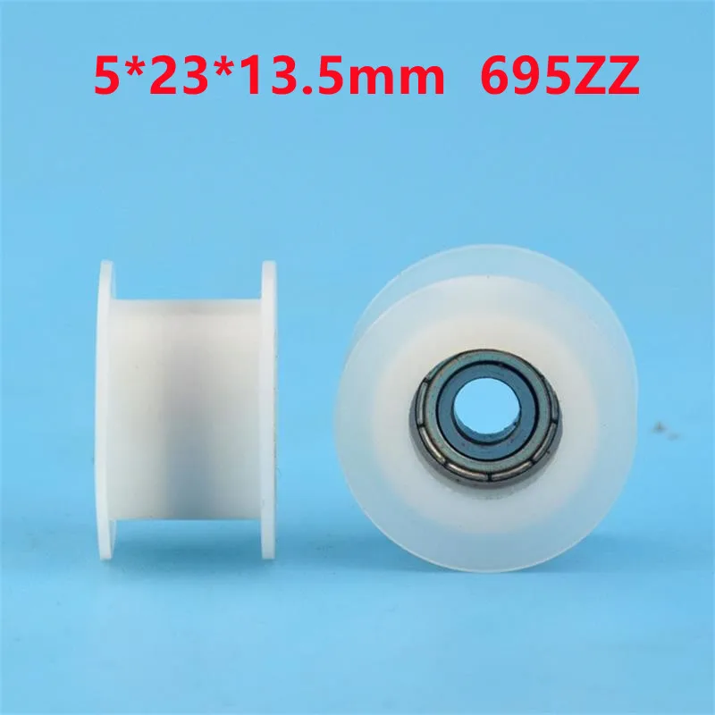 

20pcs/100pcs H Type Groove Bearing Nylon Hard Shell 5*23*13.5mm 695ZZ 3D Printer Plastic Covered Pulley Roller Guide Wheel