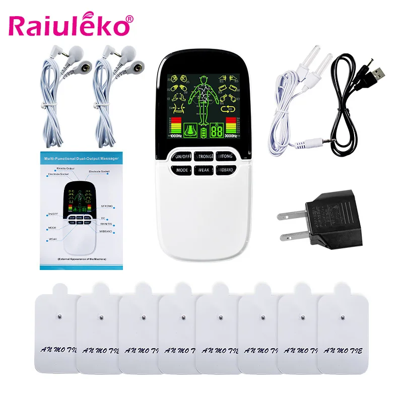 Masajeador de pulso electrónico Tens, EMS estimulador muscular, máquina de alivio del dolor, terapia de mioestimulador para quemador de grasa