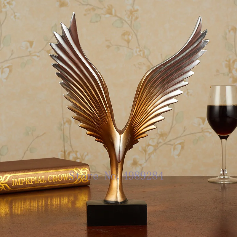 

CREATIVE NORDIC RESIN ABSTRACT ANIMAL EAGLE RETRO GOLD CRAFTS ORNAMENTS MODERN HOME DECORATION DESKTOP LIVING ROOM FIGURINES