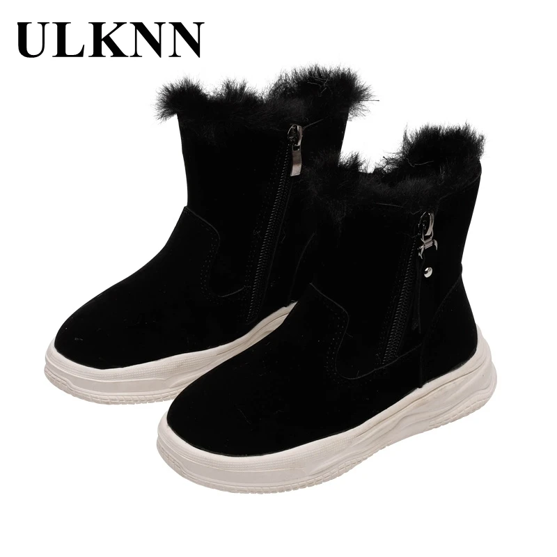 Girls Winter Snow Boots Children Cotton-padded Plus Velvet Kid Footwear Boys Comfortable Shoes Non-slip Warm Fashion Boots