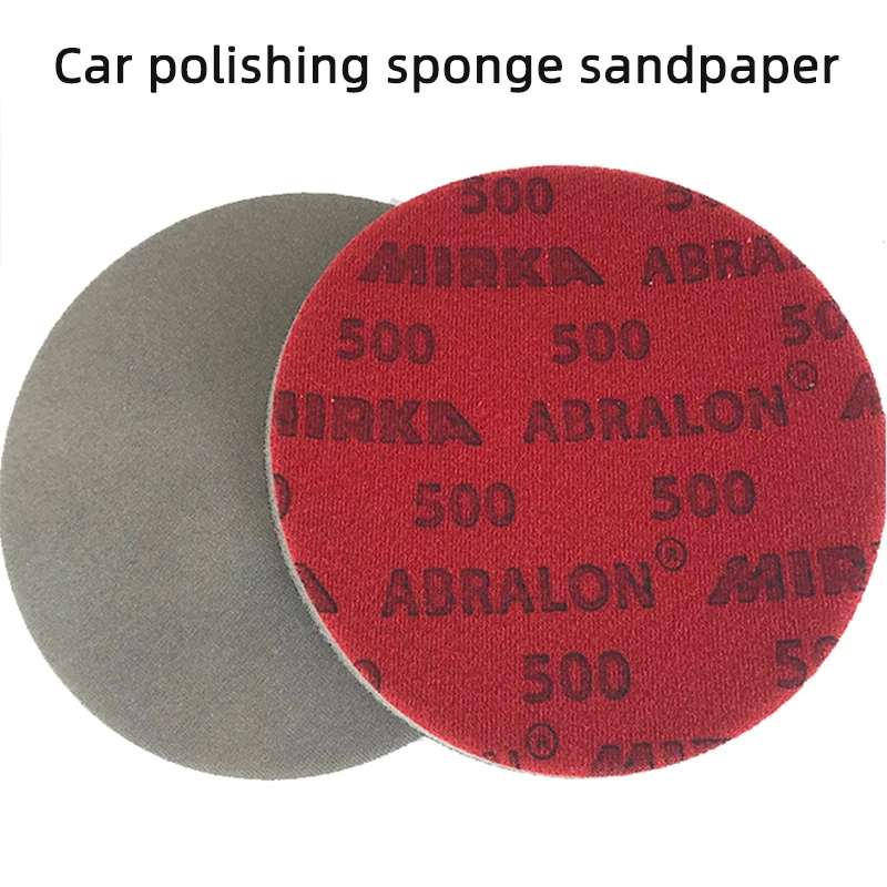 Finland Mirka 6-inch Sponge Sandpaper Round Flocking Pneumatic Polishing Sandpaper Diameter 150mm