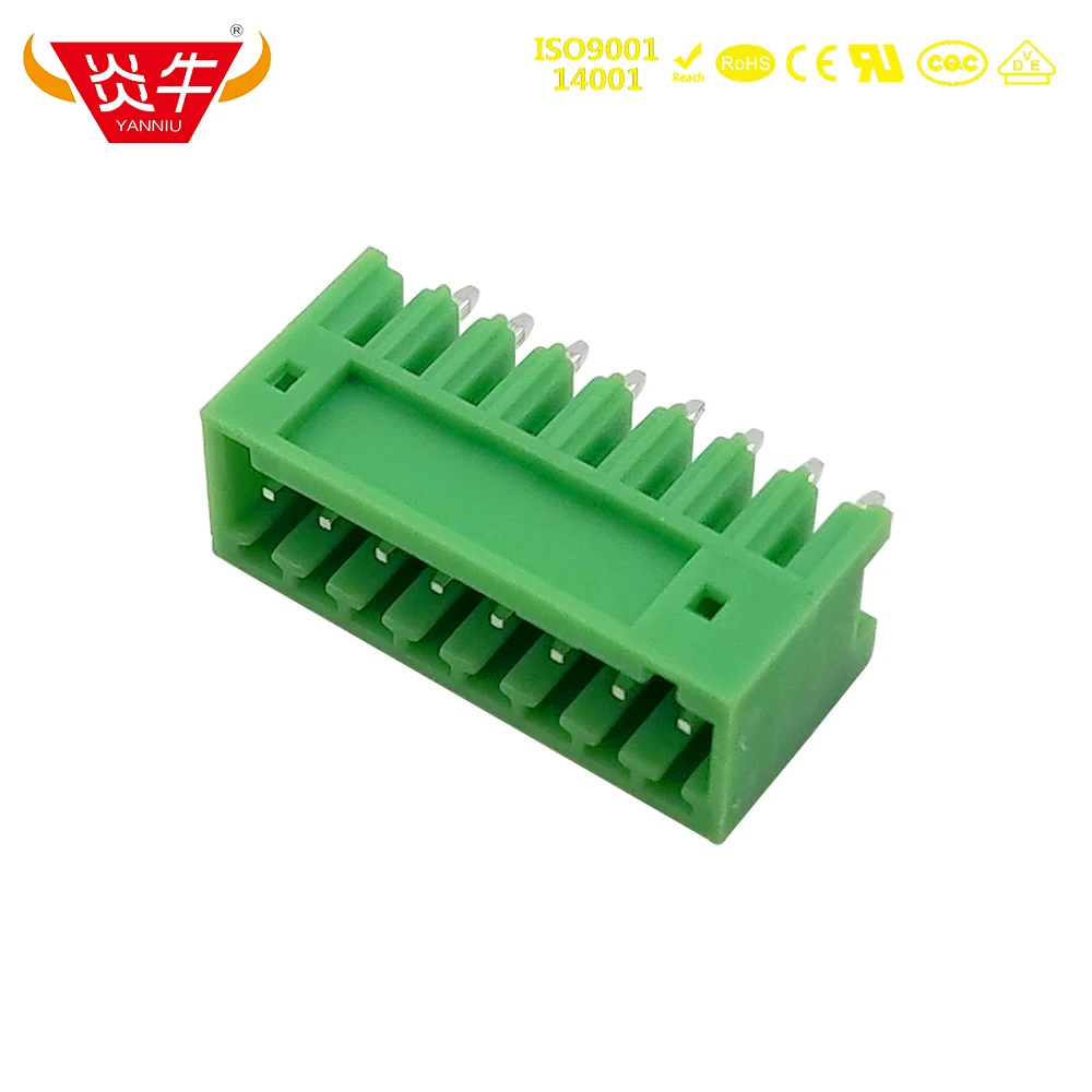 10Pcs 2.54mm 15EDGVC KF2EDGV 2.54 2P ~ 12P PCB PLUG-IN TEMINAL BLOCKS 2PIN ~ 12PIN MC0.5 /2G-2,54 PHOENIX CONTACT DEGSON YANNIU