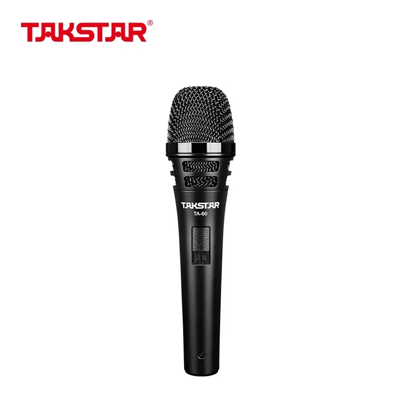 TAKSTAR TA-60 On-stage Dynamic Microphone Cardioid Metal Wired Handheld Vocal Mikrofon with On/Off Switch for Karaoke Speech