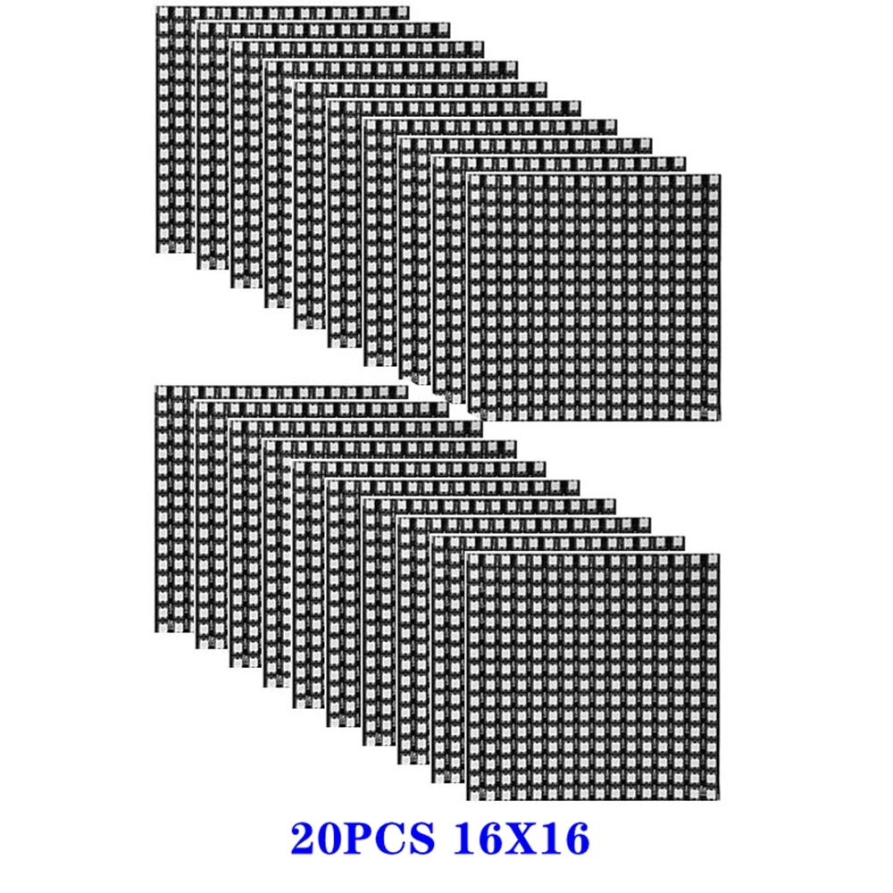 DC5V WS2812B 개별 조정 가능 Led 패널 모듈, 8X8 8X32 16X16 소형 스크린 매트릭스 픽셀 유연한 벤딩 3 핀 연결