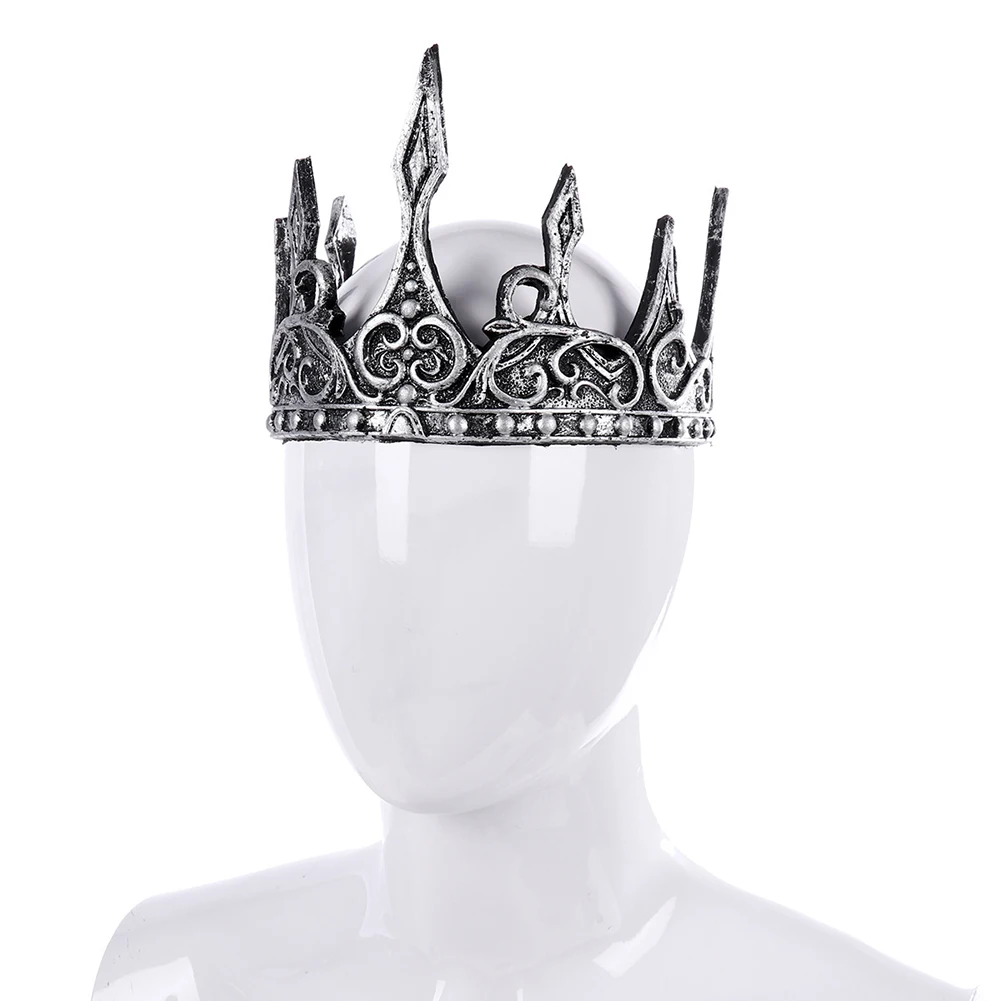 3D PU Foam Medieval Kings Crown Medieval Royal King Tiaras Crown Headwear Ancient Headdress Viking Corona Hombre King Dress Up