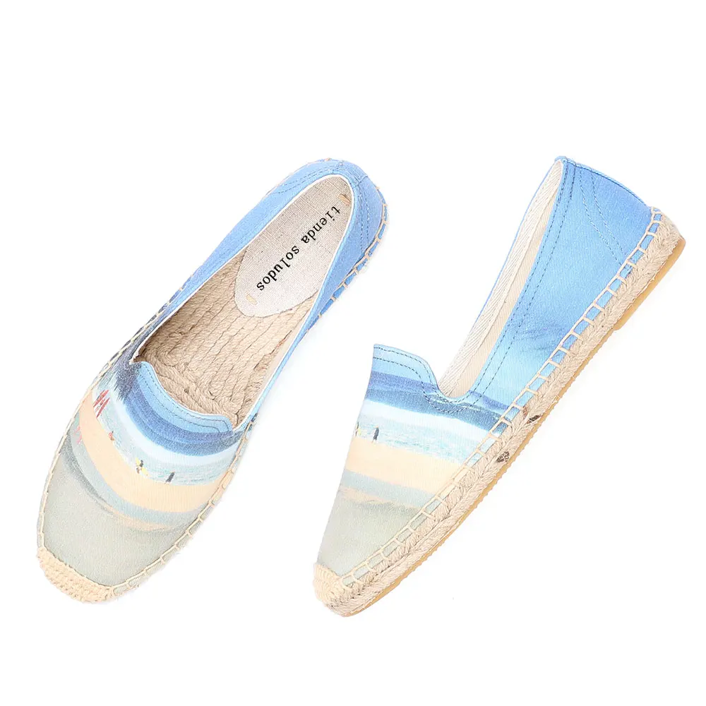 2021 Real Limited Flat Platform Canvas Rubber Slip-on Casual Sapatos Zapatillas Mujer Womens Espadrilles Shoes