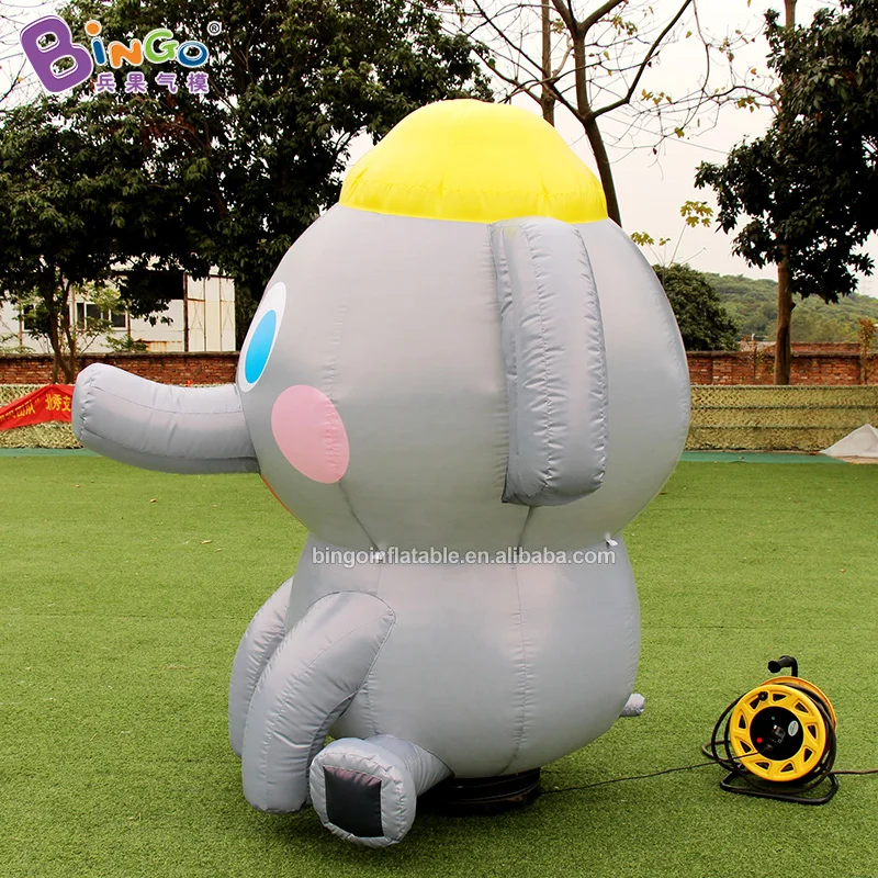 Opblaasbaar speelgoed Olifant 2, meter hoog Groot cartoon dier Ballonspeelgoed voor decoratie-speelgoed