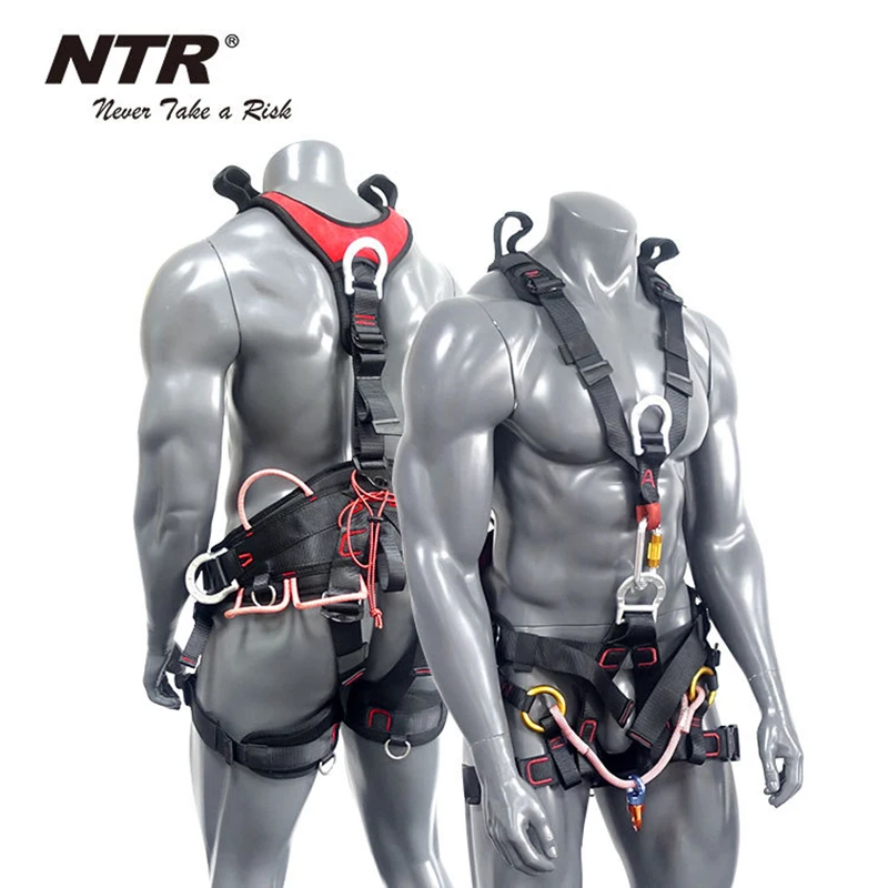 

Full Body Mountaineering Safety Belt Professional Rock Climbing Harness Aerial Work Protection Survival Equipment