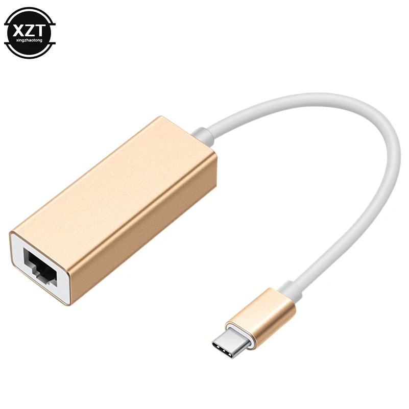 External Wired Type USB C to RJ45 Ethernet Adapter Network Card USB Type-C to Ethernet 10/100Mbps Lan for MacBook Windows 7/8/10