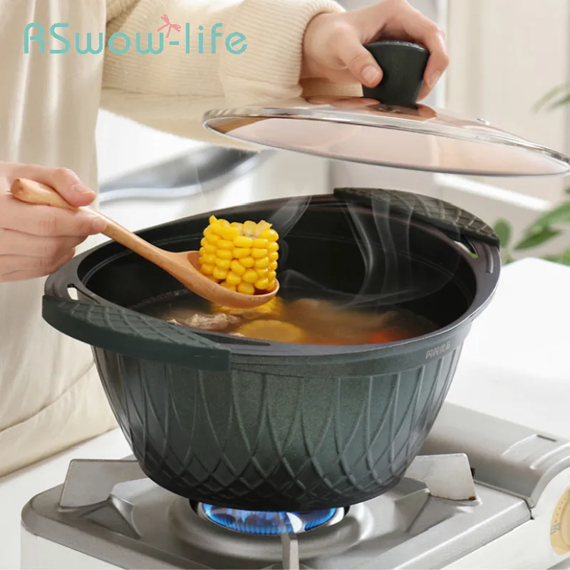 

Stainless Steel Soup Pot Home Cooking Soup Pot Soup Induction Cooker Gas General Pot Cooking Porridge Dumpling Noodle Pot