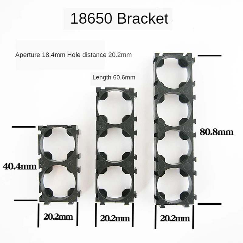 10pcs Battery Fixed Bracket18650 21700 32650 Lithium Ion Packs DIY Assembly Holder Cylindrical Battery Cells Splicable Support