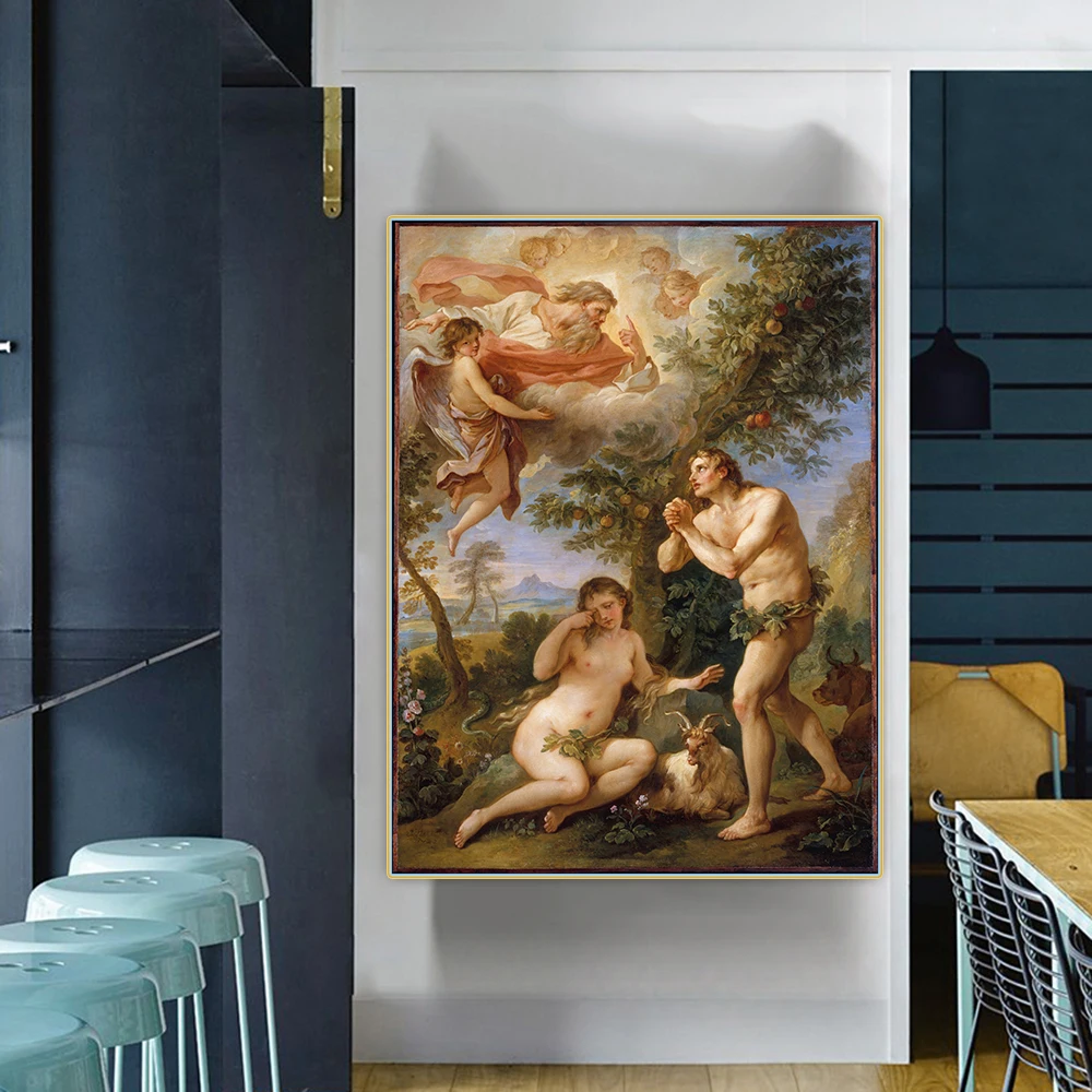 Citon Peter Paul Rubens《Rebuke of Adam and Eve》Canvas Oil Painting Artwork Poster Decorative Picture Wall Decor Home Decoration