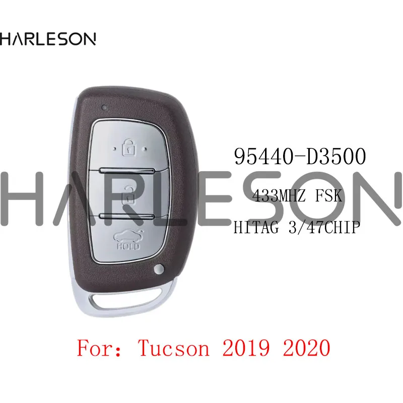 95440-d3500 433mhz id47 chave do carro inteligente keyless fob para hyundai tucson 2019 2020 p/n: 95440-d3500