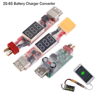 2S-6S Lithium Battery Charger Converter T Plug XT60 Plug With Voltage Display for Xiaomi Phone Ipad HTC