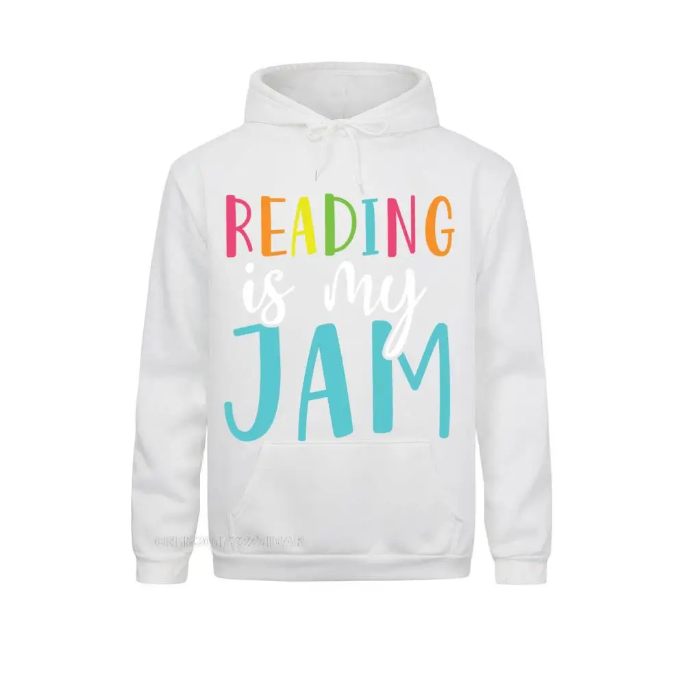 Reading Is My Jam Funny Back To School Teacher Hoodie Men Sweatshirts Slim Fit Hoodies Discount Moto Biker Sportswears